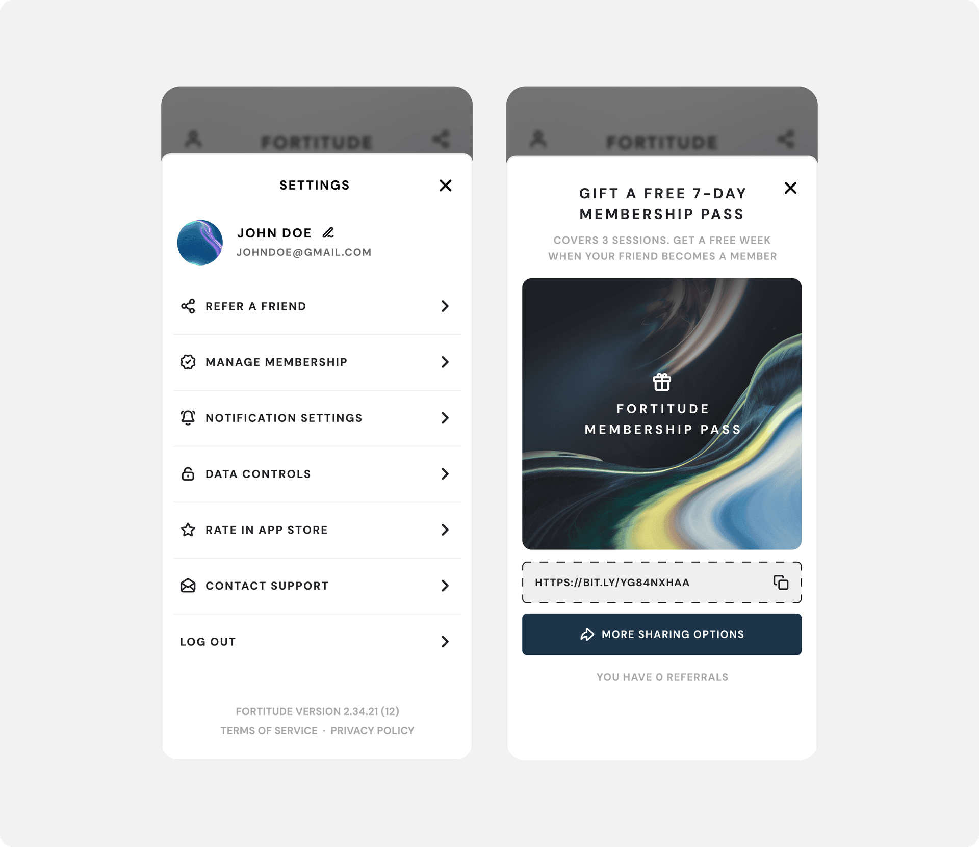 Settings Referral