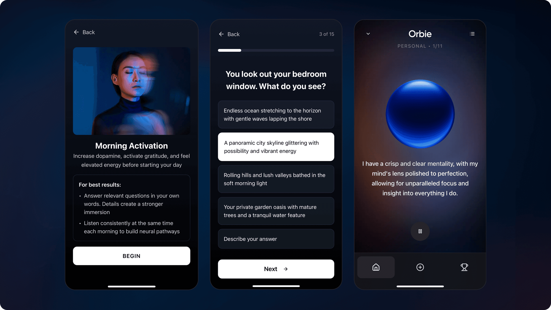 Orbie Mobile Screens 2
