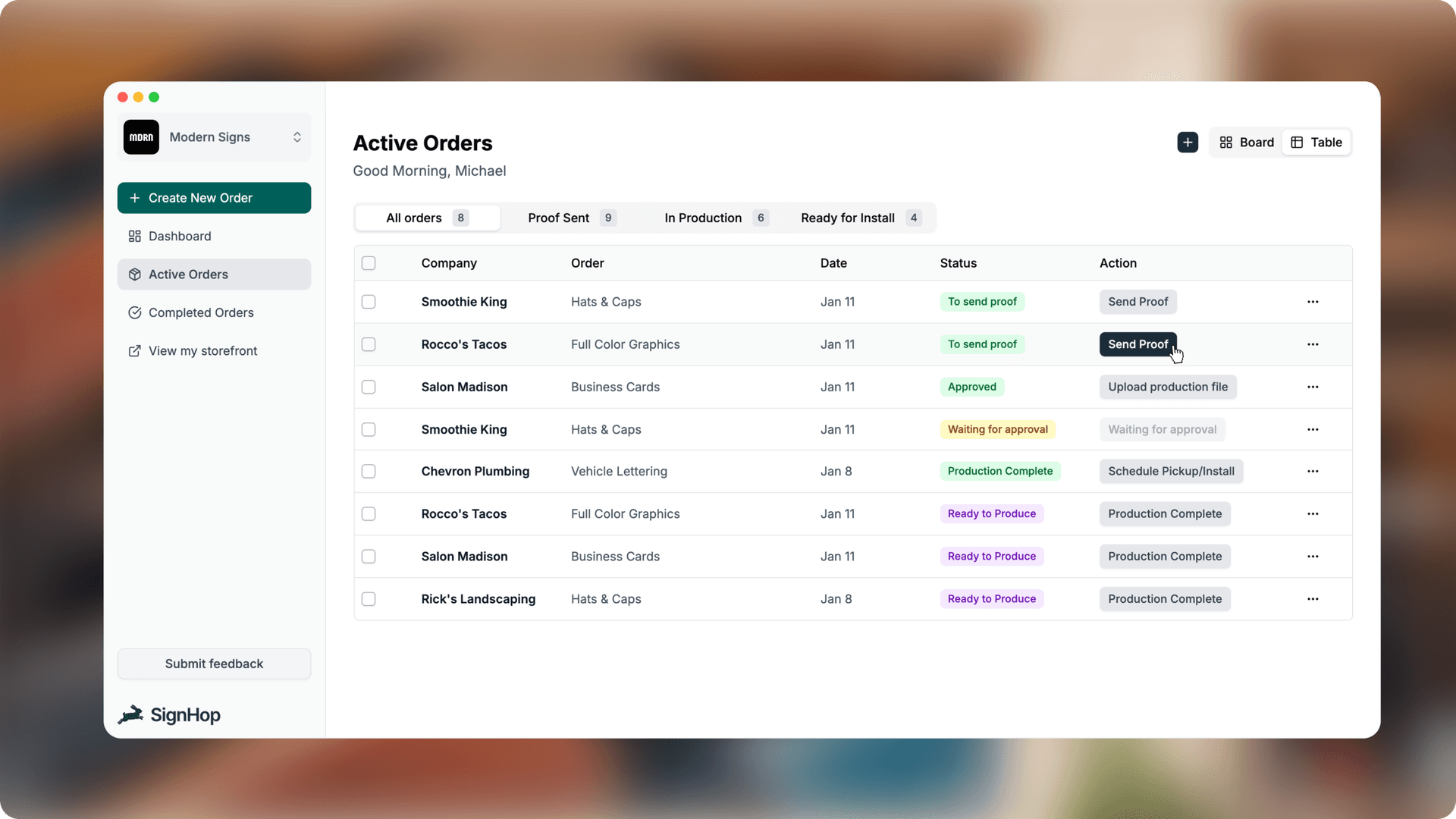 Order Management Dashboard